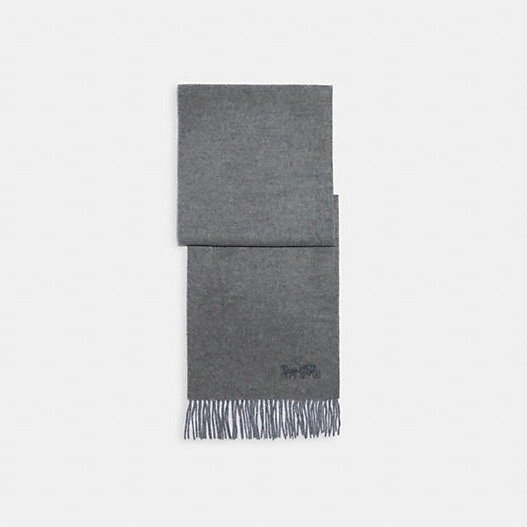 Solid Cashmere Scarf 灰色羊绒围巾