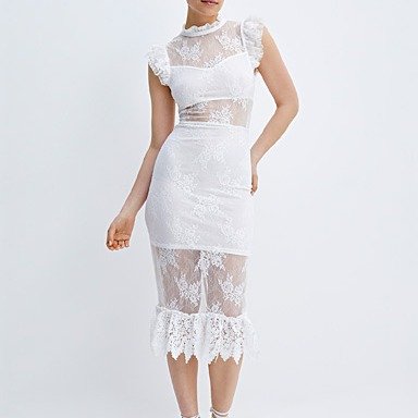 白色蕾丝连衣裙