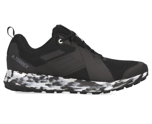 Men's Terrex Two Trail Wide Fit Running Shoes - Core Black/Carbon/Grey One