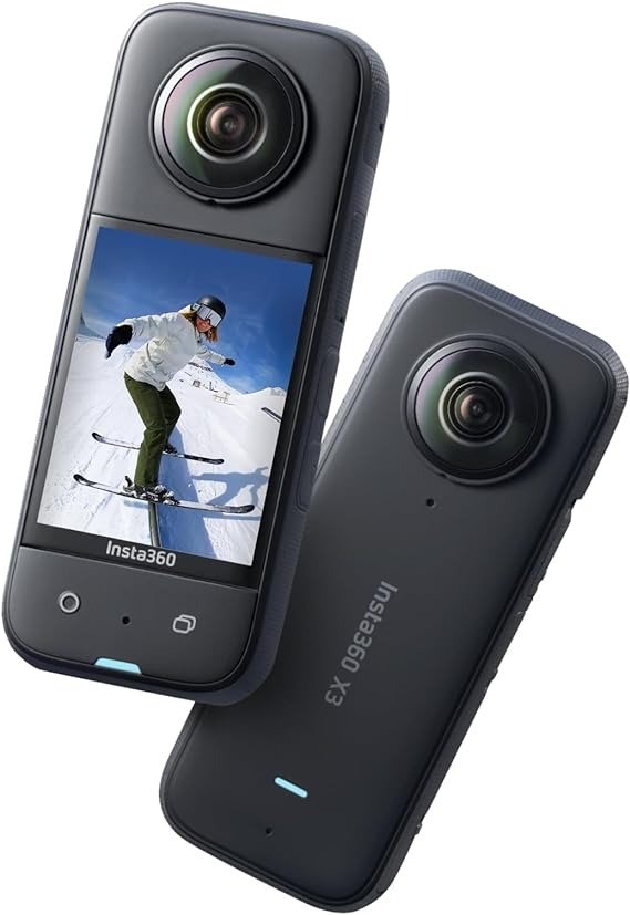 X3 - 防水 360 度运动相机 48MP 5.7K 360 主动 HDR 视频、72MP 360 照片、4K 单镜头、60fps Me 模式