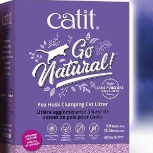 $15.39冲5.6kg 消费$60 减$10！Catit 天然豌豆壳结块猫砂 薰衣草香味 成分安全 不沾底不带砂