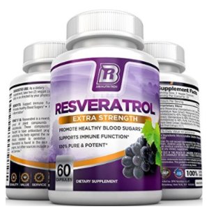 BRI Nutrition Resveratrol白藜芦醇胶囊 1200mg, 60粒