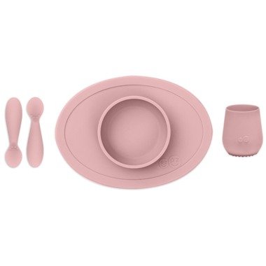 粉色儿童餐具套组