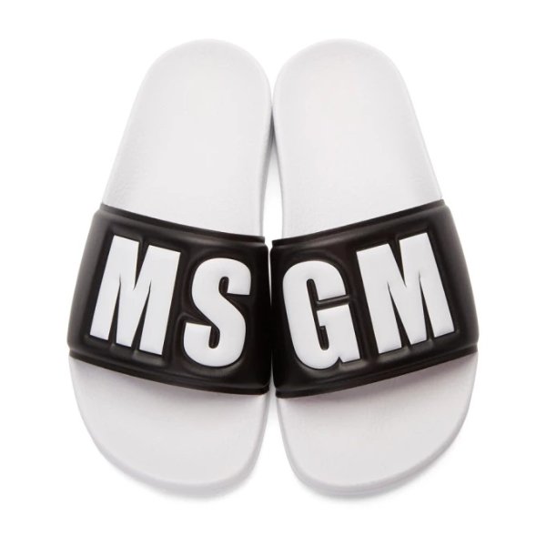 - Black & White Logo Pool Slides