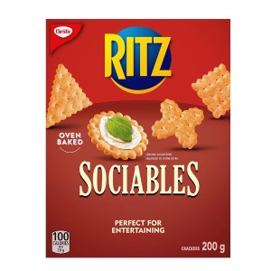 Ritz Sociables 烘烤酥脆薄饼干 200g 非油炸更健康