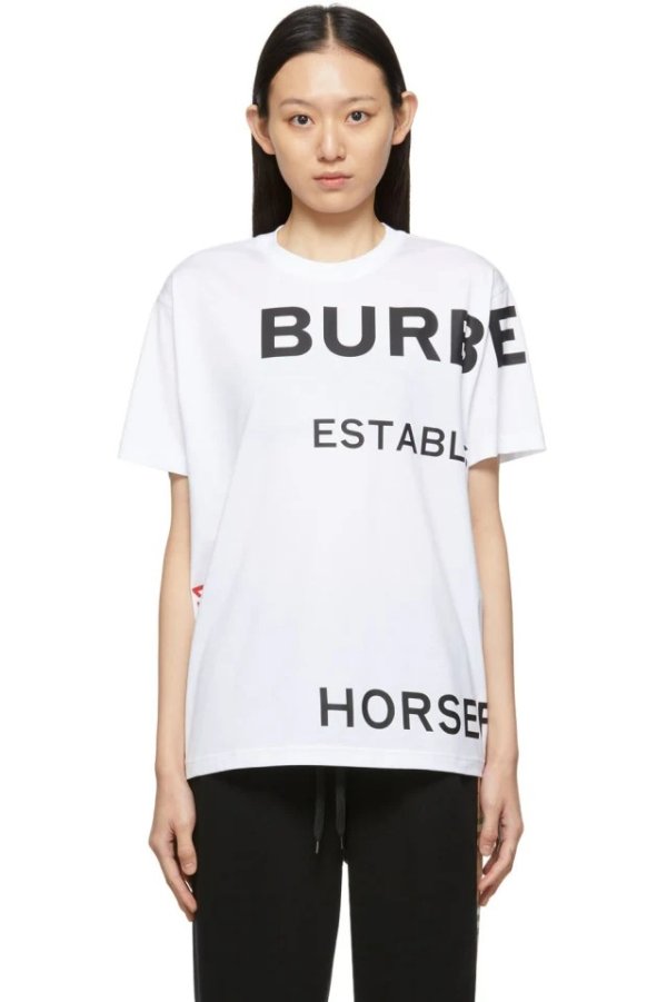 "Horseferry' 印花T恤