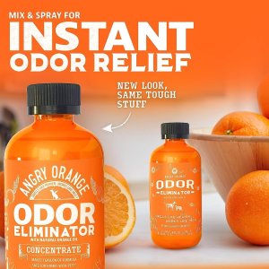 💥史低价💥：Angry Orange 宠物除味剂 柑橘香型 去除尿骚异味 8oz补充瓶