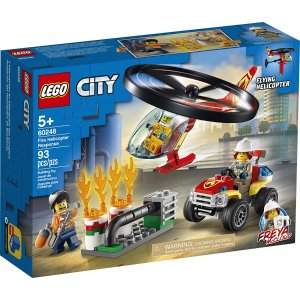 史低价：LEGO 乐高 60248 消防直升机高空救援 93pcs