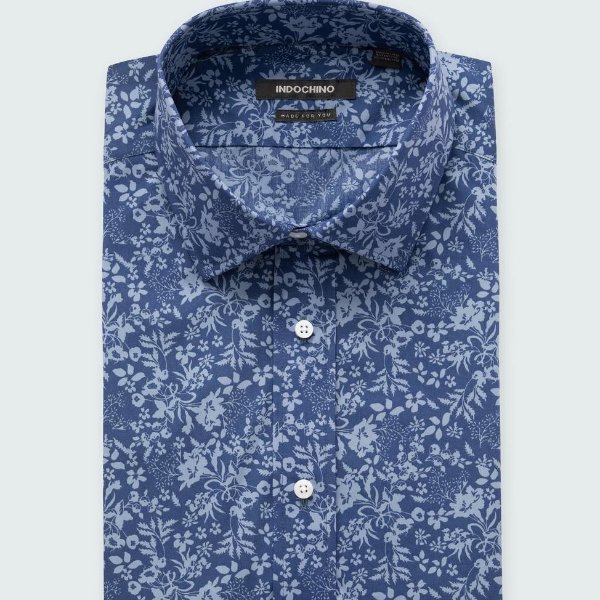 Kettleby 花卉蓝色衬衫