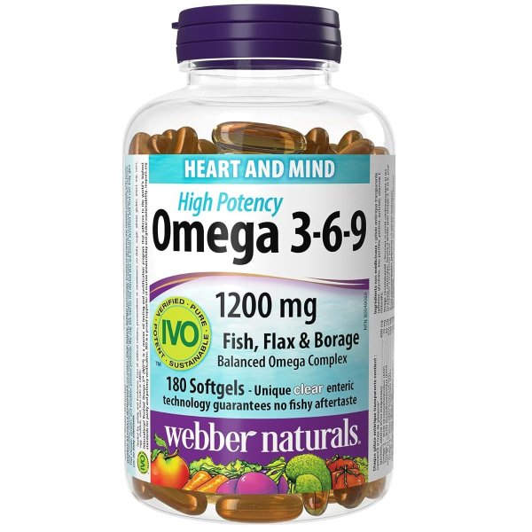 Webber Naturals Omega 3-6-9 鱼油 180粒