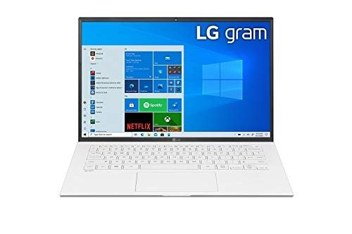 LG gram Ultra-Lightweight (999g) Laptop (14Z90P-G.AR54A) 14" (1920x1200) 16:10 IPS DCI-P3 99%, Intel Evo Platform, 8GB, 512GB SSD, Up to 25.5 Hrs Battery, Thunderbolt 4 - 2021, Snow White