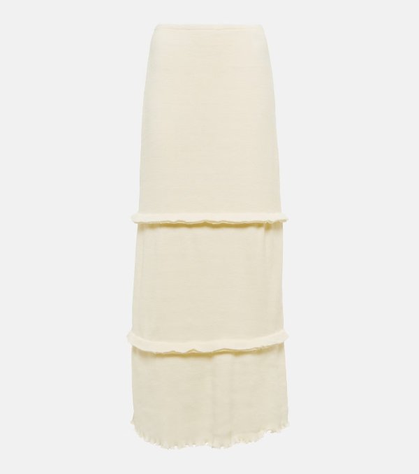 白色羊毛半裙