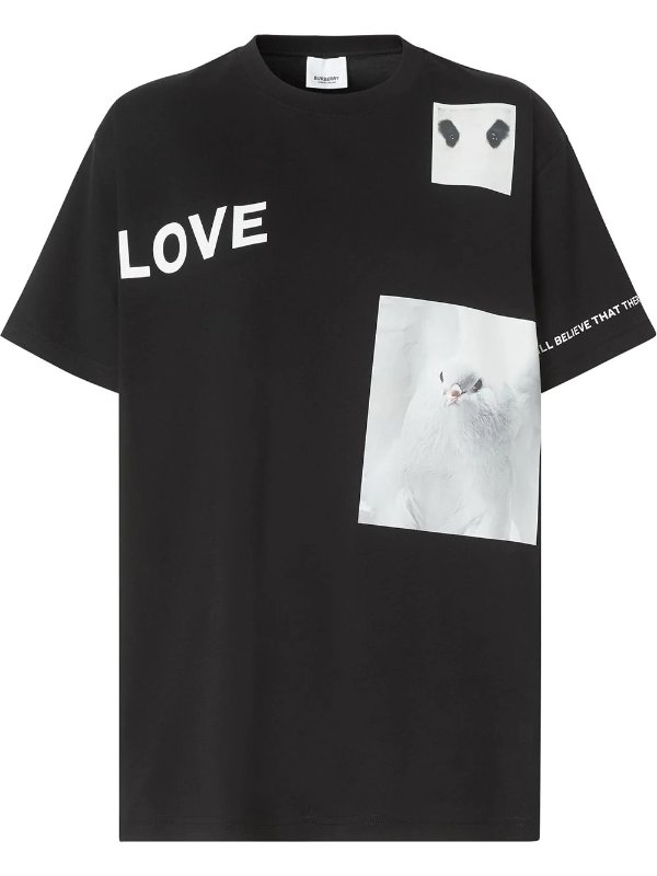 黑色Love T恤