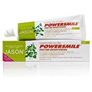 史低价：Jason 绿茶味去除牙菌斑，美白抗敏不含氟纯天然牙膏