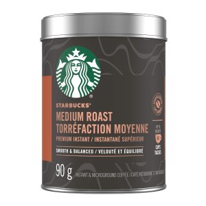 Starbucks 中度烘焙速溶黑咖啡 90g 能冲40杯 健身好伴侣