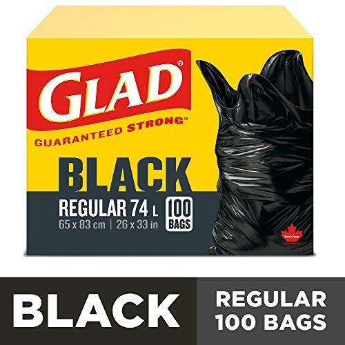 黑色垃圾袋 74升容量 100枚