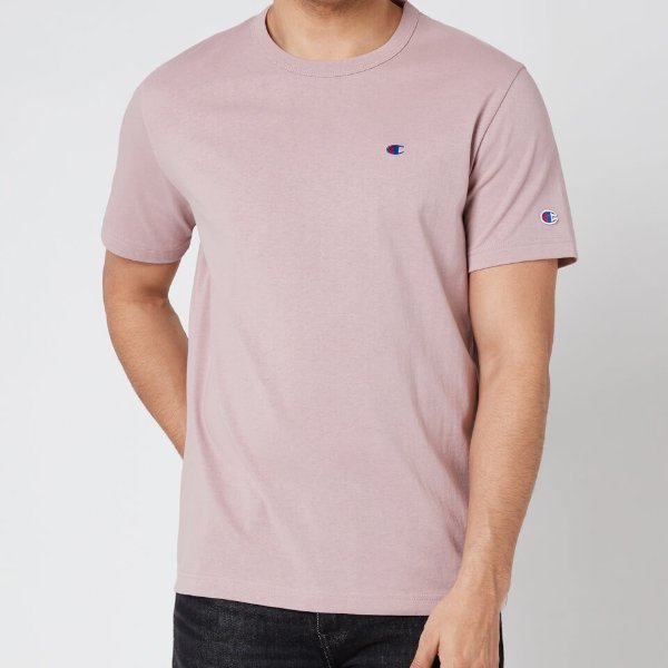 男士短袖T恤 藕粉色