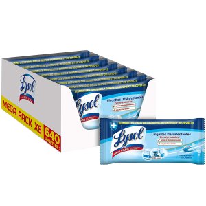 Lysol 消毒湿巾 8包x80片 携带方便 可杀死99.9%的病毒和细菌