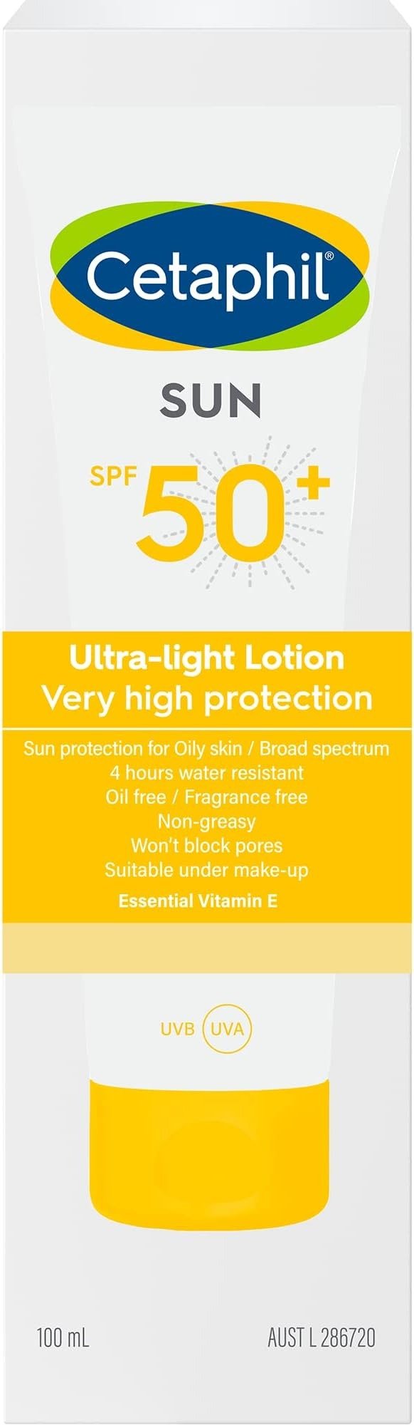 Ultra-Light Lotion SPF 50+ 100mL | Sunscreen | Broad Spectrum Sun Protection For Oily Skin | For oily skin | 4 hours water resistant | Essential Vitamin E