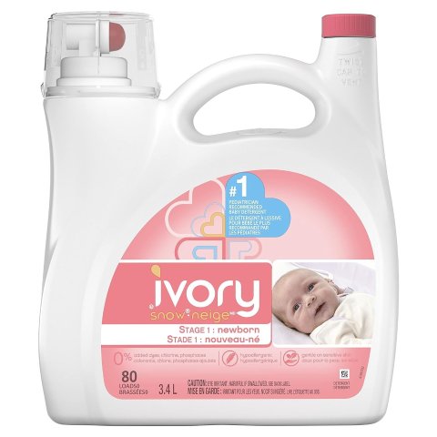 💥史低价💥：Ivory 一段新生儿专用 无香低敏洗衣液 3.4升