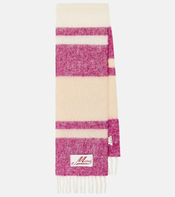 粉白色 围巾