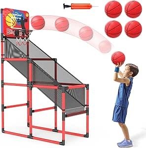 儿童室内投篮游戏机，配带 4 个球