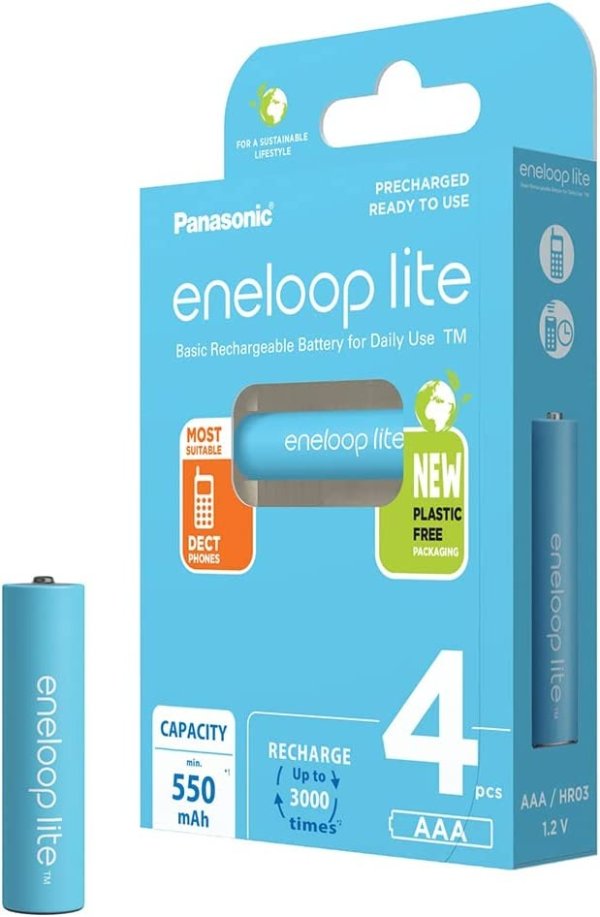 eneloop lite碱性电池 4节装