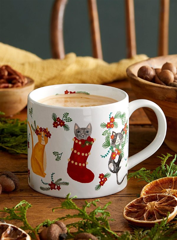 圣诞小猫茶马克杯