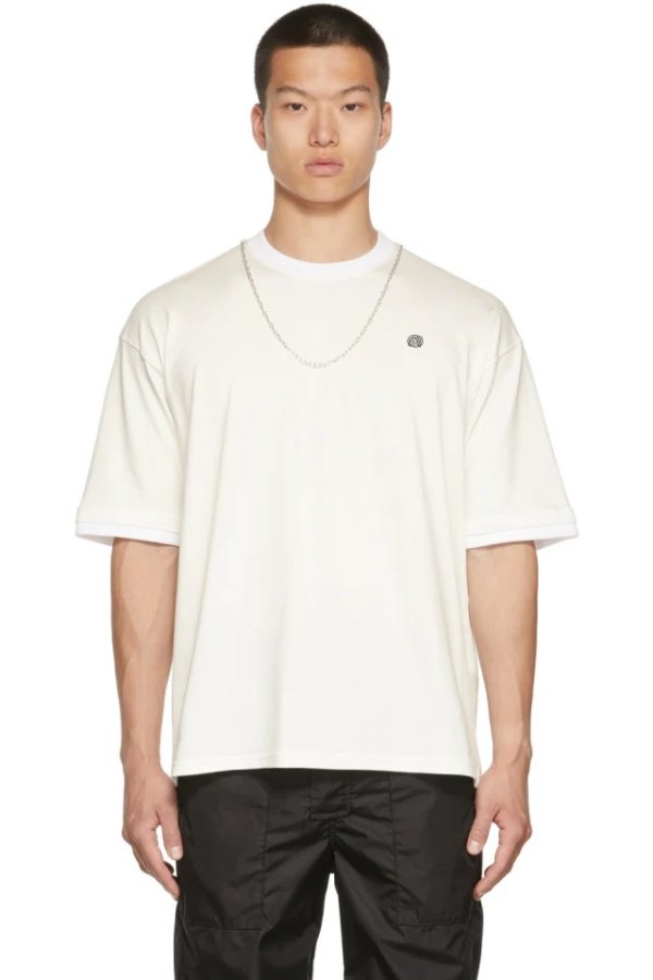 White Chain Collar T恤