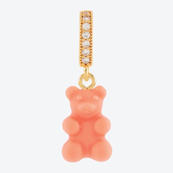 桃粉色小熊吊坠