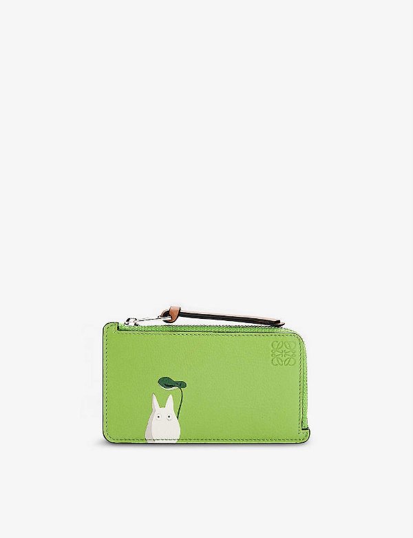 龙猫绿色拉链卡包
