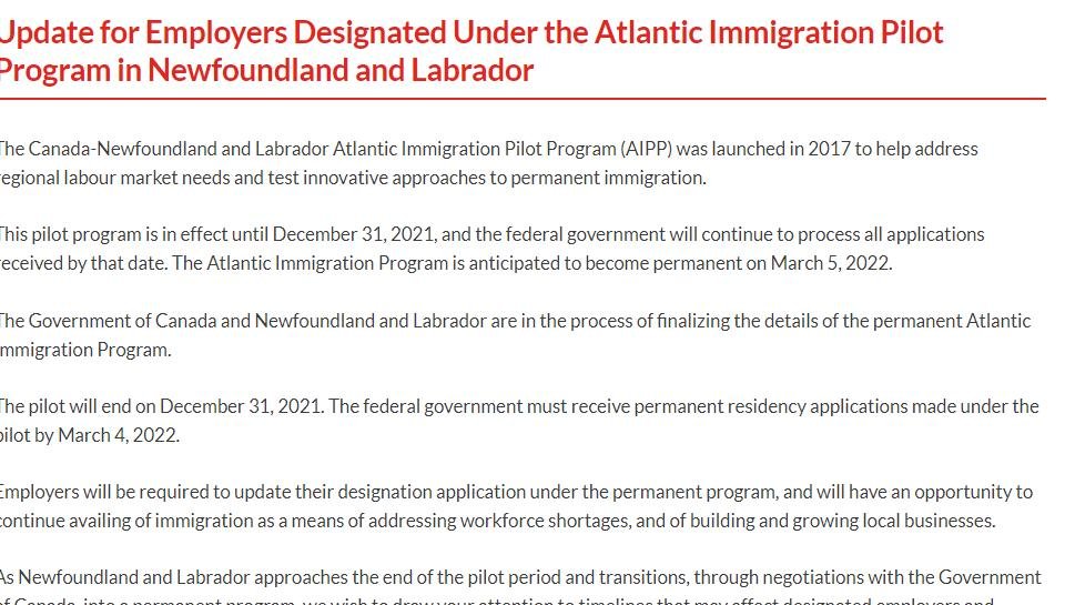 AIPP大西洋移民政策解析，新政策明年3月实施