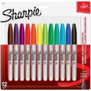 Sharpie Sanford 30075 12色超细彩色永久记号马克笔