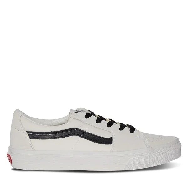 男士 SK8-Low 灰白色/黑色复古流行运动鞋