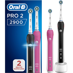 现价£44.99(指导价£119.99)比黑五低：Oral-B Pro 2900 两支装电动牙刷史低3.7折，平均每支22.5英镑