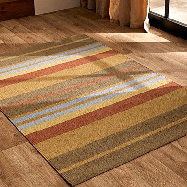 彩色条纹地毯 90 x 130 cm