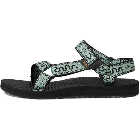 Teva绿色花纹凉鞋