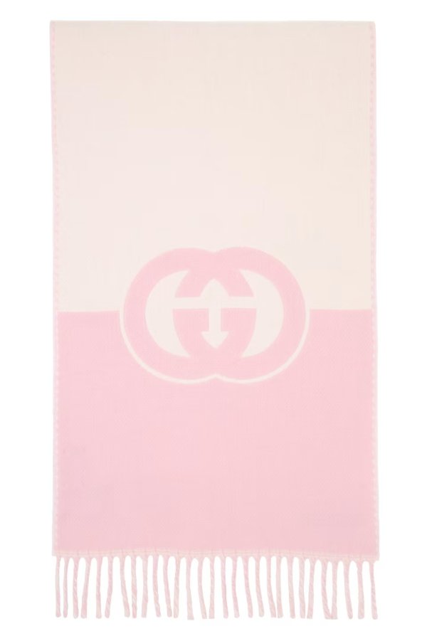 粉色 G-Logo 围巾
