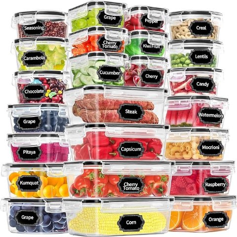 48pcs,Sealed Food Storage Containers with Lids