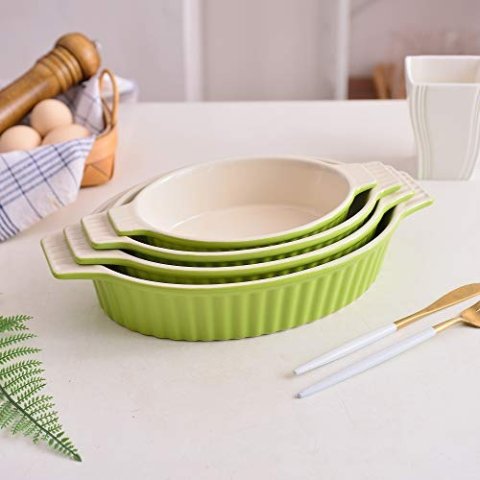 草绿色烤盘4件套