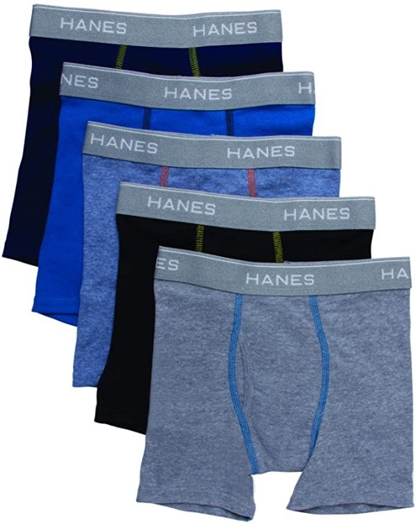 Hanes 男大童纯棉内裤5条