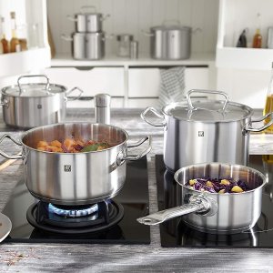 Zwilling 双立人煮锅套装 高品质不锈钢 适用于所有炉灶、洗碗机