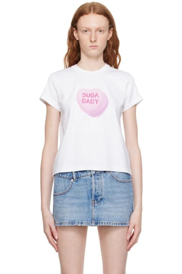 White 'Suga Baby' T恤