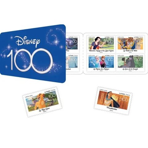 €15.48收一套12枚迪士尼100周年纪念邮票 法国邮政La Poste 正式发行