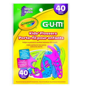GUM Crayola 葡萄味儿童牙线40个装