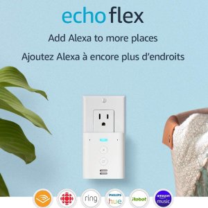 史低价：Echo Flex 即插即用迷你智能语音助手 内置USB充电口