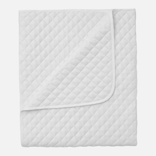 白色菱形绗缝毯子 