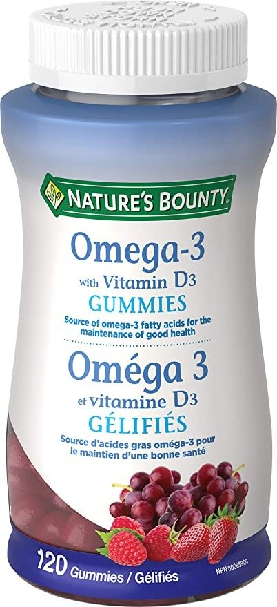 Nature's Bounty Omega 3 鱼油软糖, 120粒