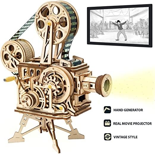 3D 木制拼图-老式放映机