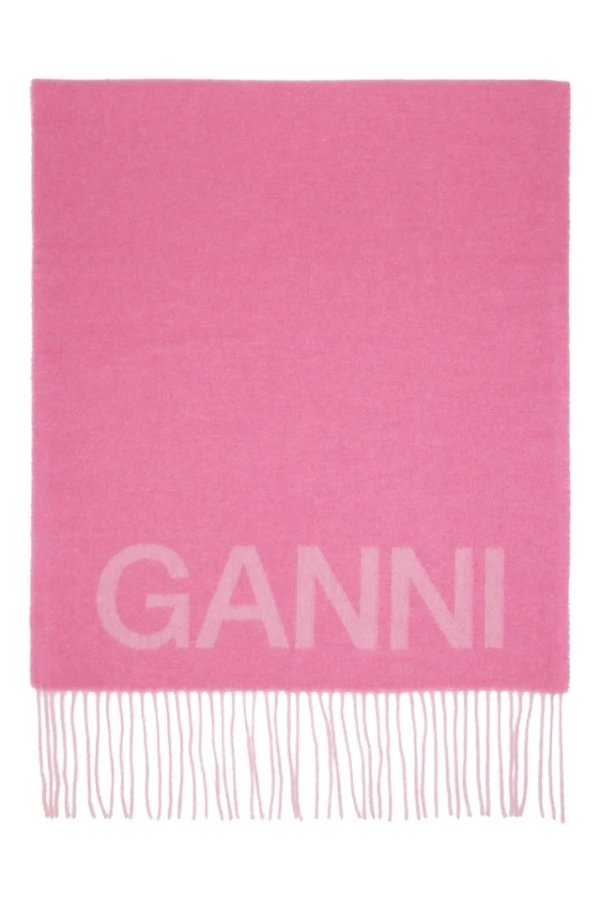 Pink 双面羊毛围巾